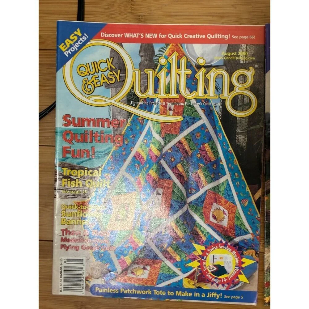 VTG Quick & Easy Quilting Magazine Bundle 9 Issues 1991-2000 Crafts DIY Y2K 90s